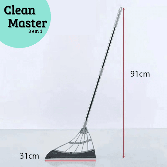 Vassoura Multifuncional Clean Master 3 em 1